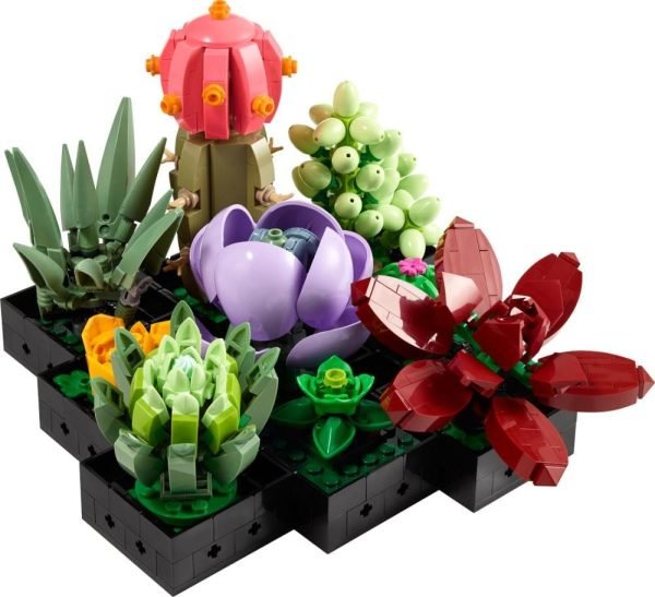 wholesale lego icons succulents artificial plant set for adults, home decor, birthday, creative housewarming gifts, botanical collection, flower bouquet kit, 10309 free samples