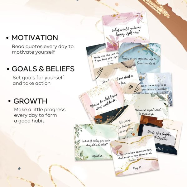 wholesale motivational calendar - daily flip calendar with inspirational quotes, 5.5" x 4.8", undated desk perpetual calendar, inspirational gifts & office decor for women, men free samples