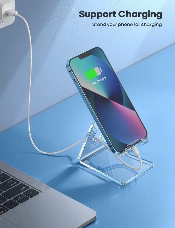 wholesale lamicall cell phone stand, desk accessories - clear office cell phone holder, acrylic phone stand for desk, desktop, acrylic office desk accessories, desk decor, suitable for iphone, 4-8'' phone free samples